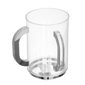 נטלת אקריליק 1000ml ידיות עגולות כסף
