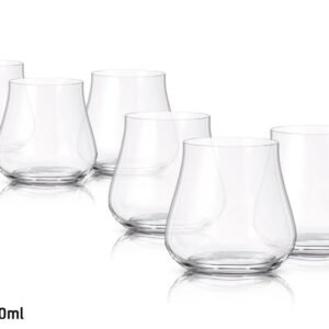סט 6 כוסות וויסקי 340ml LIMOSA בוהמיה קריסטל