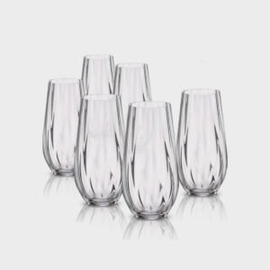 סט 6 כוסות שתיה 580ml CORA בוהמיה קריסטל