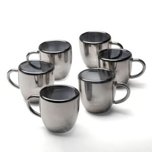סט 6 ספלי אספרסו 80ml דאבל גלאס Mirror מבית DreamChef