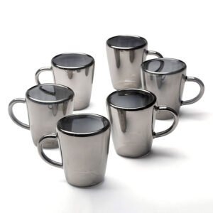 סט 6 ספלי אספרסו 80ml דאבל גלאס Mirror מבית DreamChef