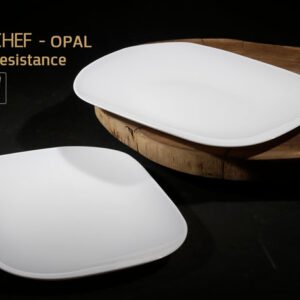 צלחת הגשה מלבנית Opal זכוכית מחוסמת
