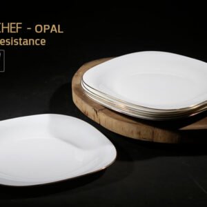צלחת מנה עיקרית Opal זכוכית מחוסמת בגודל 29cm בצבע זהב