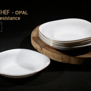 צלחת מרק Opal זכוכית מחוסמת בגודל 23cm בצבע לבן