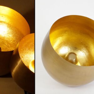 תאורת ריצפה HuttonBrass בגודל 50X50X50 בצבע זהב