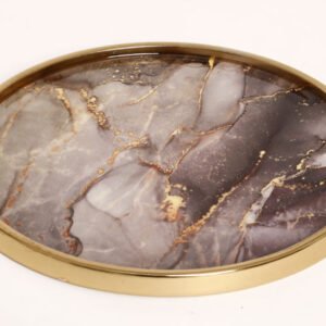 צלחת עוגה BrassMarble