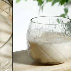 נר בכלי זכוכית HEND MADE GLASS