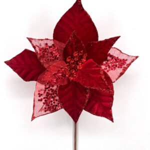 פרח קטיפה לקישוט Giuliano 48P 28cm