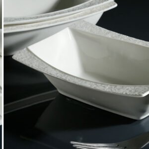 בול לסלטים פורצלן SQUARE SIMPEL WHITE BONE CHINA