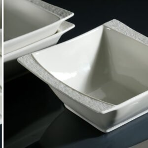 בול פורצלן SQUARE SIMPEL WHITE BONE CHINA