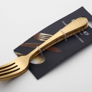 סט 6 מזלגות נירוסטה זהב 17cm