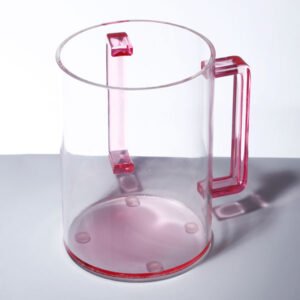 נטלת אקריליק 1000ml ידיות ורוד