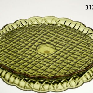 צלחת 31X31X3 ס"מ GREEN GOLD CRYSTALINE