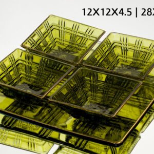 קברט 5 חלקים 12X12X4.5 28X28X2 ס"מ GREEN GOLD CRYSTALINE