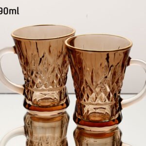 סט 6 כוסות תה 190 מ"ל AMBER GOLD CRYSTALINE
