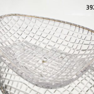 קערת פירות 39X29X7 ס"מ פס זהב CRYSTALINE