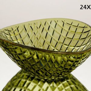 קערה לסלט 40X14X11 ס"מ GREEN GOLD CRYSTALINE