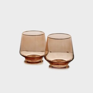 סט 6 כוסות וויסקי 460 מ"ל AMBER GOLD CRYSTALINE