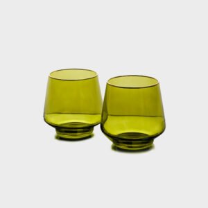 סט 6 כוסות וויסקי 460 מ"ל GREEN GOLD CRYSTALINEE