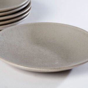 סט 6 צלחות עוגה STONE WARE BROWN