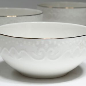 סט 6 בולים פורצלן פס זהב NEW BON CHINA
