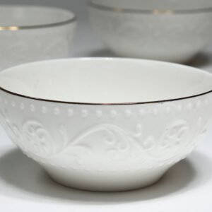סט 6 בולים פורצלן פס זהב NEW BON CHINA