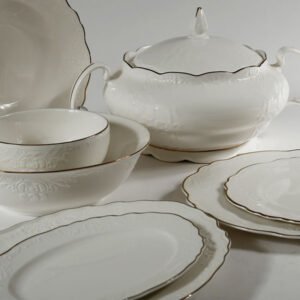סט אוכל 55 חלק פורצלן פס זהב NEW BON CHINA