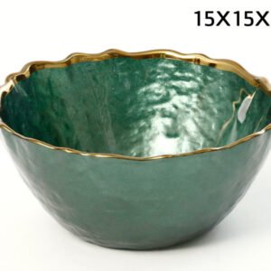 בול למרק 15X15X6.5 ירוק פס זהב
