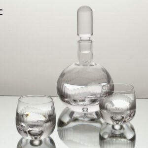 סט 6 כוסות ויסקי CRYSTALINE + דקנטר