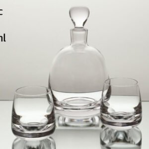 סט 6 כוסות ויסקי CRYSTALINE + דקנטר