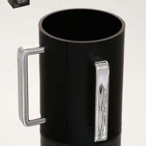 נטלת אקריליק שחור מט 1000ml ידיות כסף