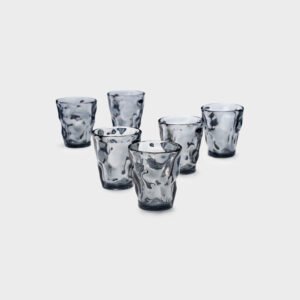 סט 6 כוסות שתיה 300ml פוליקרבונט כהה