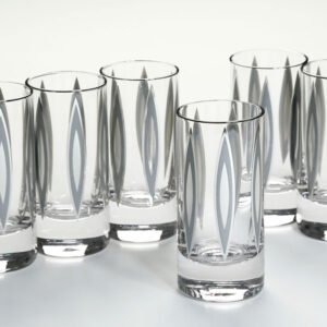 סט 6 כוסות שתיה crystaline anser titanium