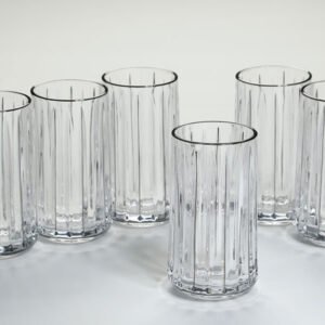 סט 6 כוסות שתיה cryataline RAY titanium