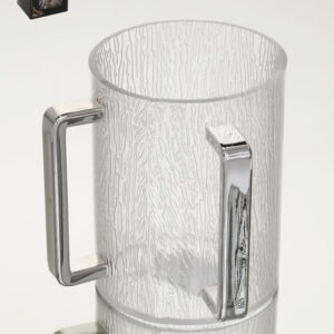 נטלת אקריליק מחוספס 1000ml ידיות כסף