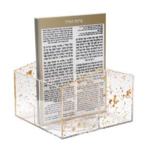 סכומון שולחן אקריליק חתיכות זהב + 6 ברכונים