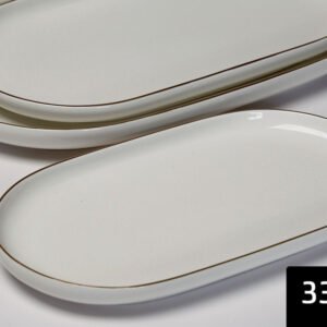 פלטה אובלית SPECIAL WHITE/GOLD