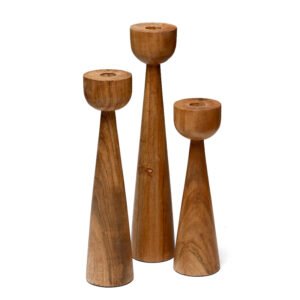 סט שלושה פמוטים ACACIA WOOD