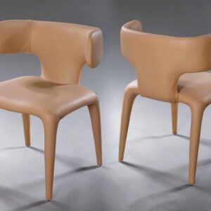 כסא עור גובה מושב 43 ס"מ