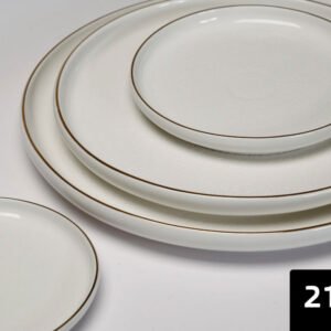 צלחת מנה ראשונה SPECIAL WHITE/GOLD