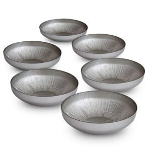סט 6 מרקיות זכוכית MARTINEZ SILVER