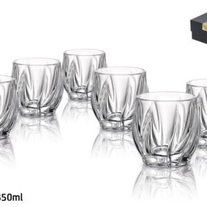 סט 6 כוסות ויסקי 350ml BROMELIAS