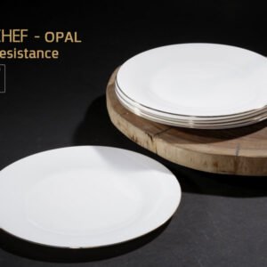 צלחת OPAL עגולה פס זהב 28 ס"מ