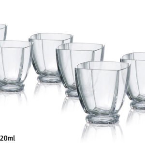 סט 6 כוסות ויסקי קריסטל בוהמיה Arezzo 320ml