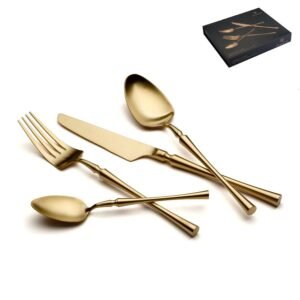 סט סכו"ם 24 חלקים נירוסטה זהב מט GUERLAIN 18/10INOX304