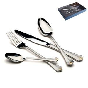 סט סכו"ם 24 חלקים + זהב GLORIA 18/10 inox304