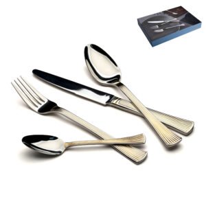 סט סכו"ם 24 חלקים + זהב NAPIES 18/10 inox304
